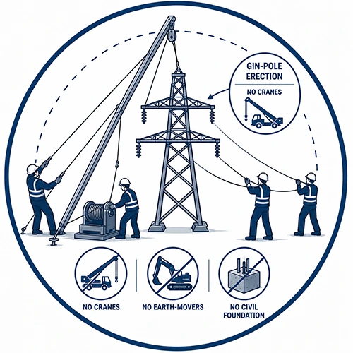 Erection & stringing